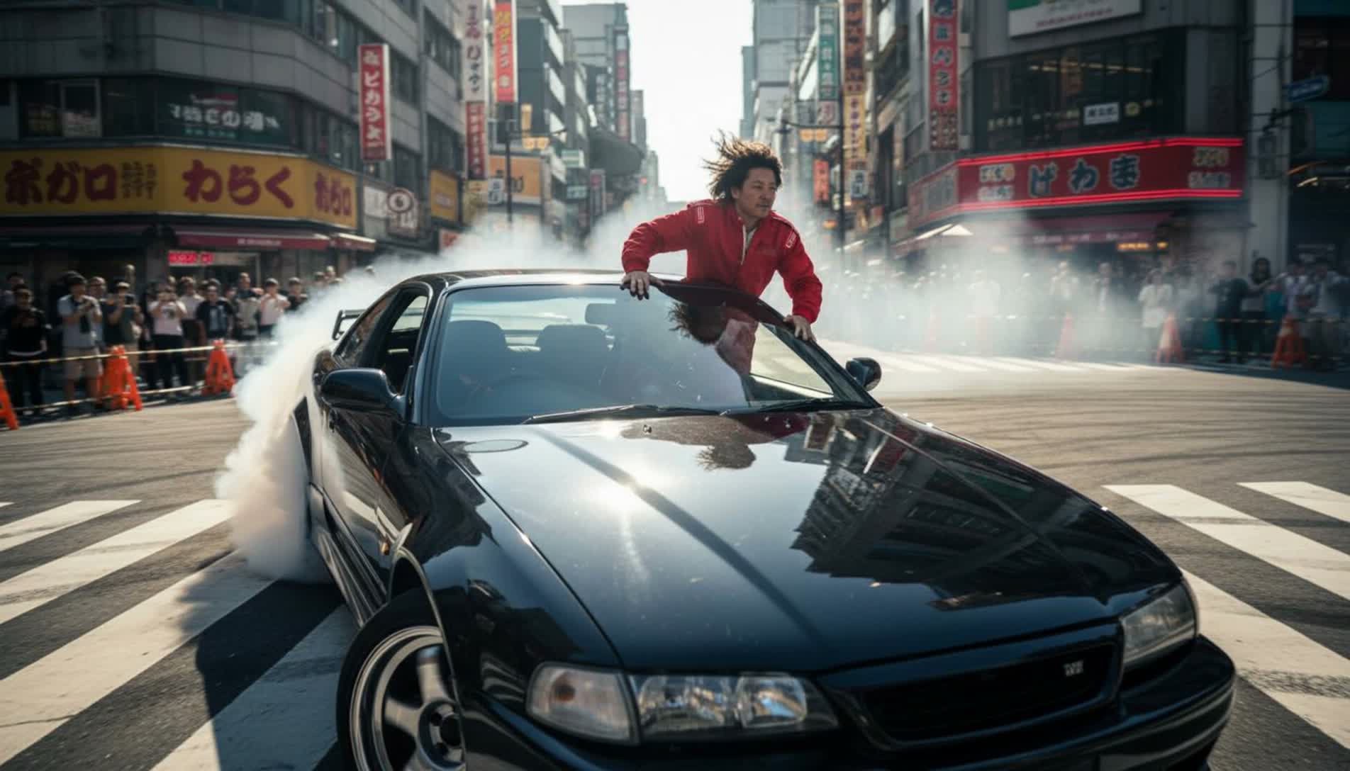 Daytime drift scene made with Encore